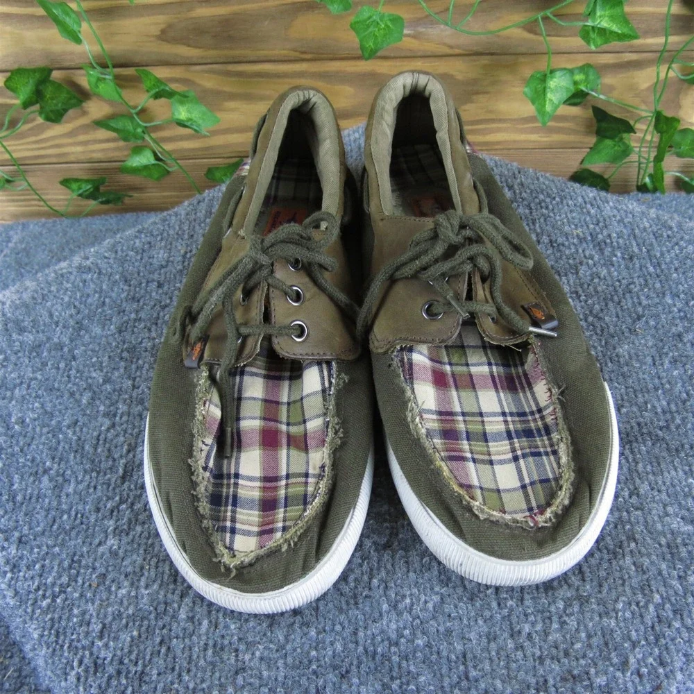 Rocket Dog Men's  Boat Shoe Brown‎ Fabric Size 9 Medium  Used 2025